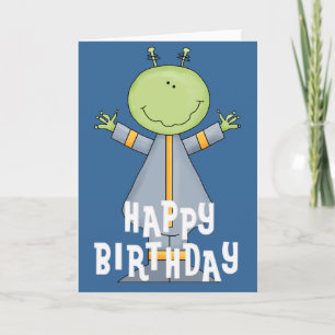 Alien Bonne carte de voeux pour les enfants d'anni