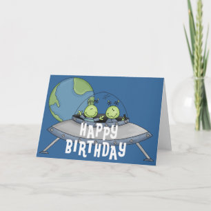 Alien Bonne carte de voeux pour les enfants d'anni