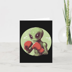 Alien Boxer ist bereit, in Handschuhen zu kämpfen Karte