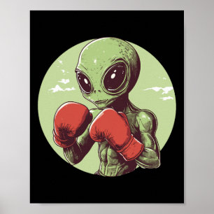 Alien Boxer ist bereit, in Handschuhen zu kämpfen Poster
