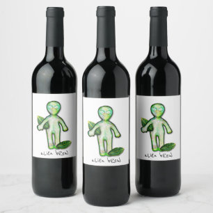 Alien bReW Weinetiketten Weinetikett