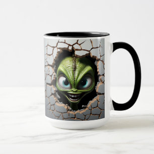 Alien bricht durch die Mauer Tasse