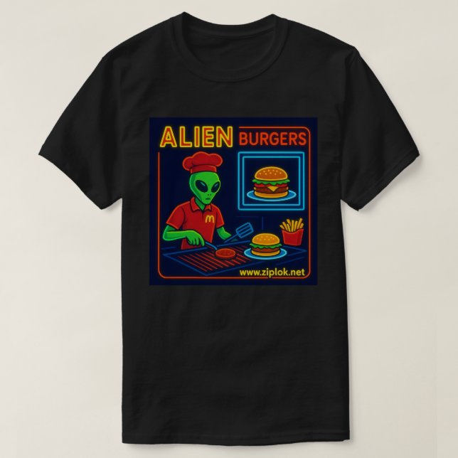 Alien Burgers - T-Shirt (Design devant)