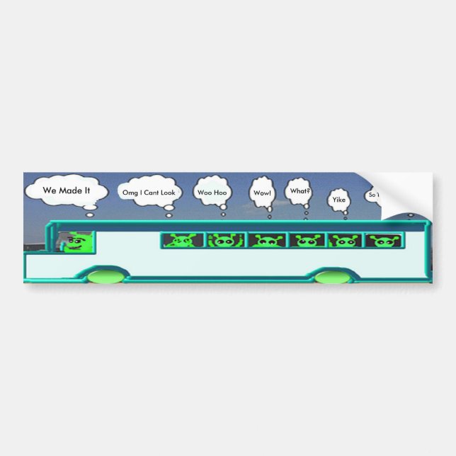 Alien-Bus-Autoaufkleber Autoaufkleber (Vorne)