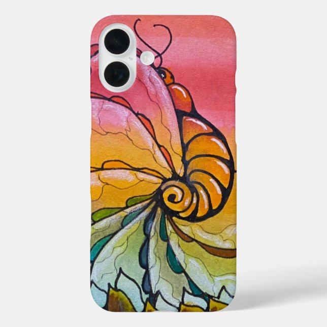 Alien Butterfly iPhone 16 Plus Hülle (Rückseite)