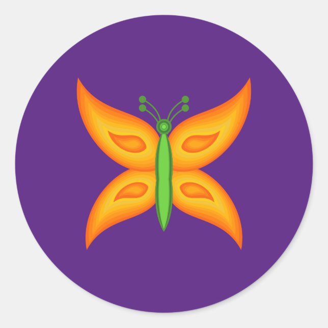 Alien Butterfly Sticker (Vorderseite)