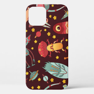 Alien-Cartoons: Vintage-Spaß im Weltraum Case-Mate iPhone Hülle