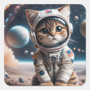 Alien Cat Astronaut Sticker