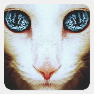 Alien Cat face - Aufkleber