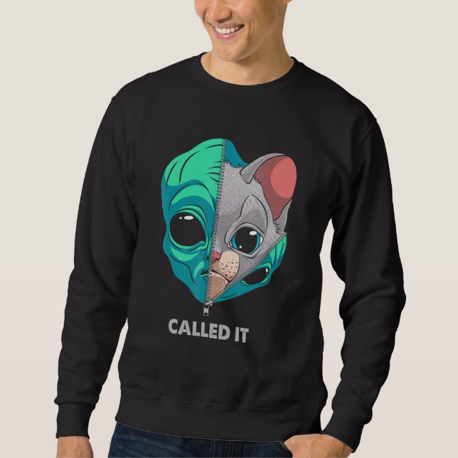 Alien Cat Pastel Goth Kitten Astronaut S Sweatshirt (Vorderseite)