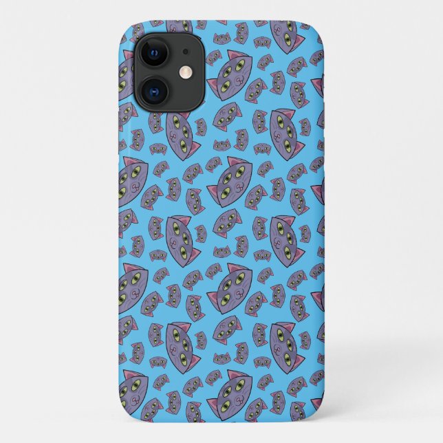 Alien Cat Pattern Case-Mate iPhone Hülle (Rückseite)
