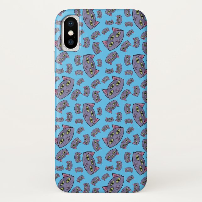 Alien Cat Pattern Case-Mate iPhone Hülle (Rückseite)