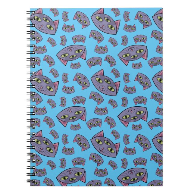Alien Cat Pattern Notizblock (Vorderseite)