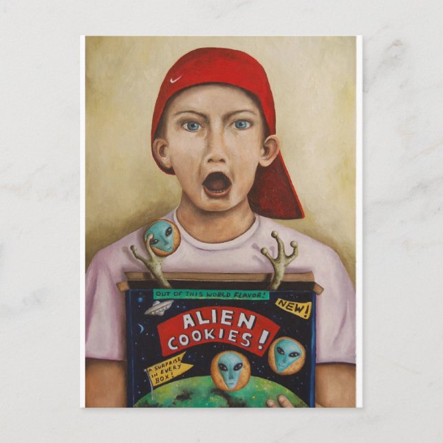Alien Cookies Postkarte (Vorderseite)
