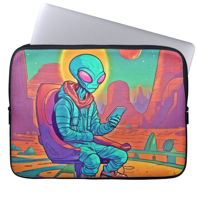 Alien Coolness entfesselt Laptopschutzhülle (Vorderseite)