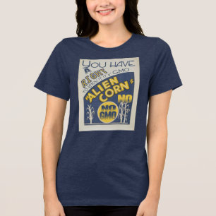 ALIEN CORN Sie haben ein Recht zu wissen, ob es si Tri-Blend Shirt
