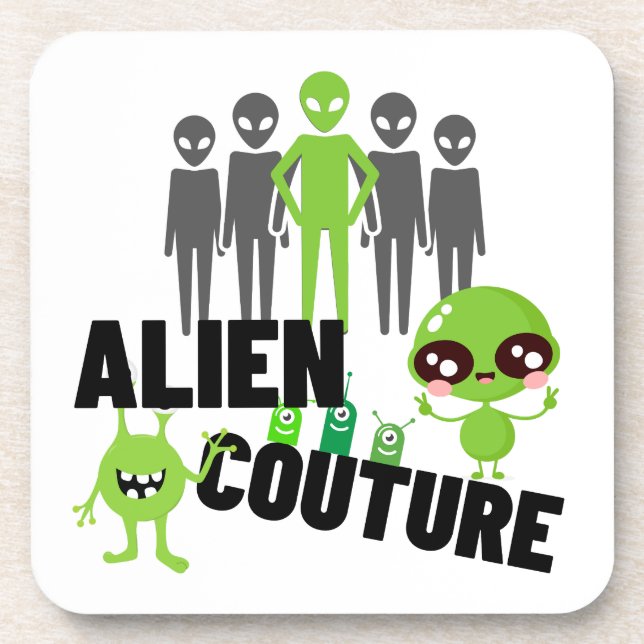 Alien Couture.w Getränkeuntersetzer (Vorderseite)
