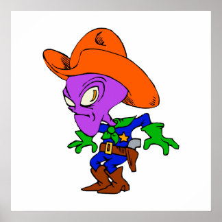 Alien Cowboy Poster