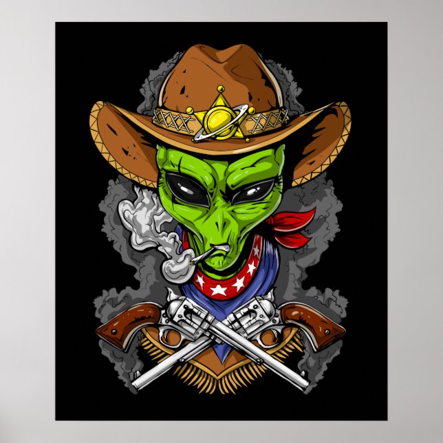 Alien Cowboy Poster (Vorne)