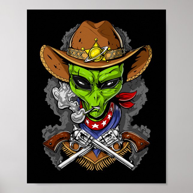 Alien Cowboy Poster (Vorne)
