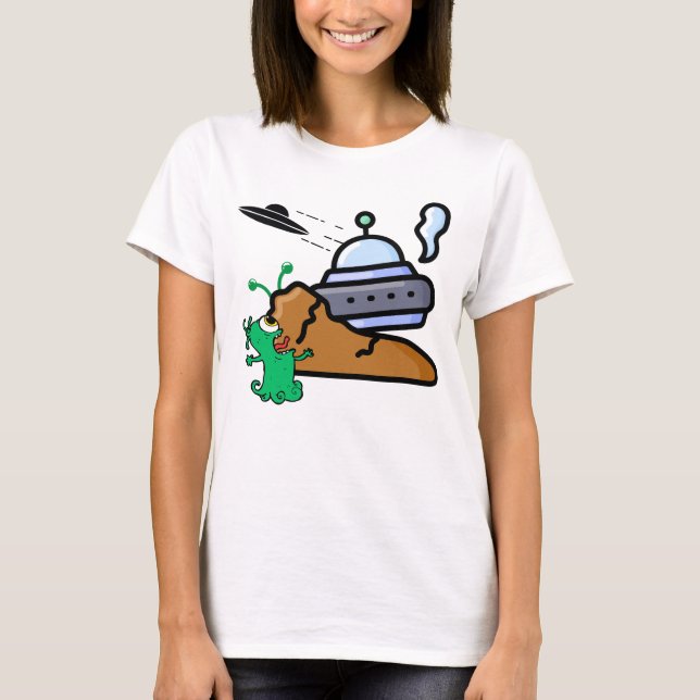 Alien Crash Landing Retro.w T-Shirt (Vorderseite)