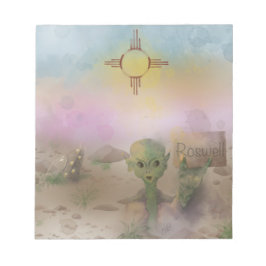 Alien Crash Raumschiff Roswell New Mexico Notizblock