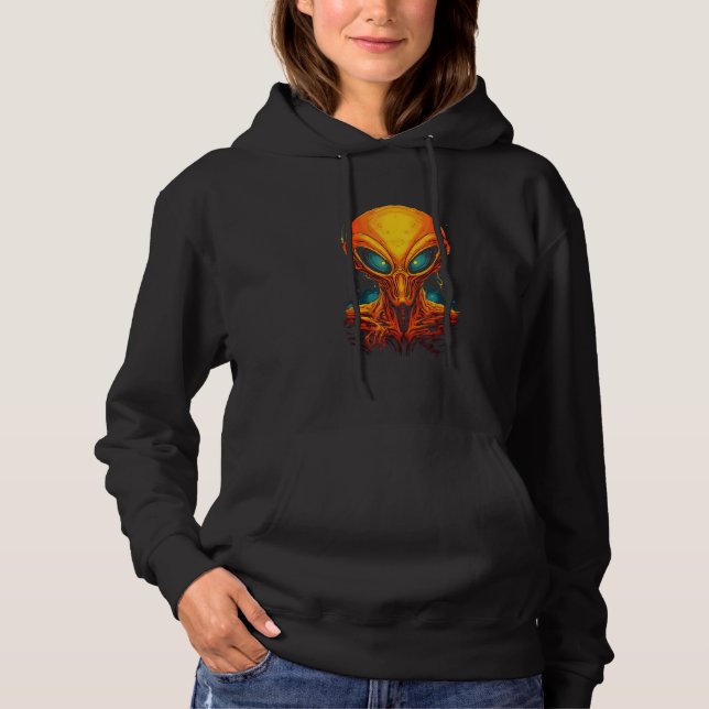 Alien Creature Extraterrestrial by Haunted Horror  Hoodie (Vorderseite)