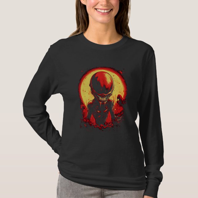 Alien Creature Extraterrestrial by Haunted Horror  T-Shirt (Vorderseite)
