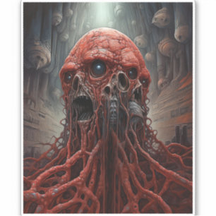Alien Creature Sci-fi Horror Art Aufkleber