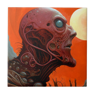 Alien Creature Sci-fi Horror Art Fliese