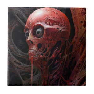 Alien Creature Sci-fi Horror Art Fliese
