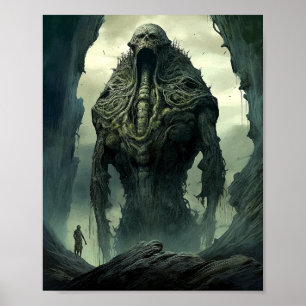 Alien Creature Sci-fi Horror Art Poster