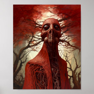 Alien Creature Sci-fi Horror Art Poster