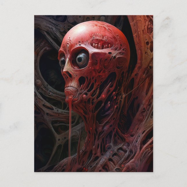Alien Creature Sci-fi Horror Art Postkarte (Vorderseite)