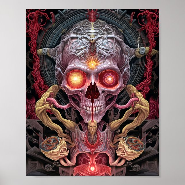 Alien Creature Surreal Horror Art Poster (Vorne)