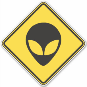 Alien Crossing Aufkleber