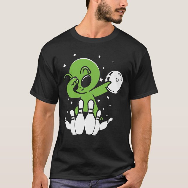Alien Dabbing - Bowling T-Shirt (Vorderseite)