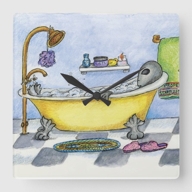 Alien dans mon horloge murale de baignoire (Recto)