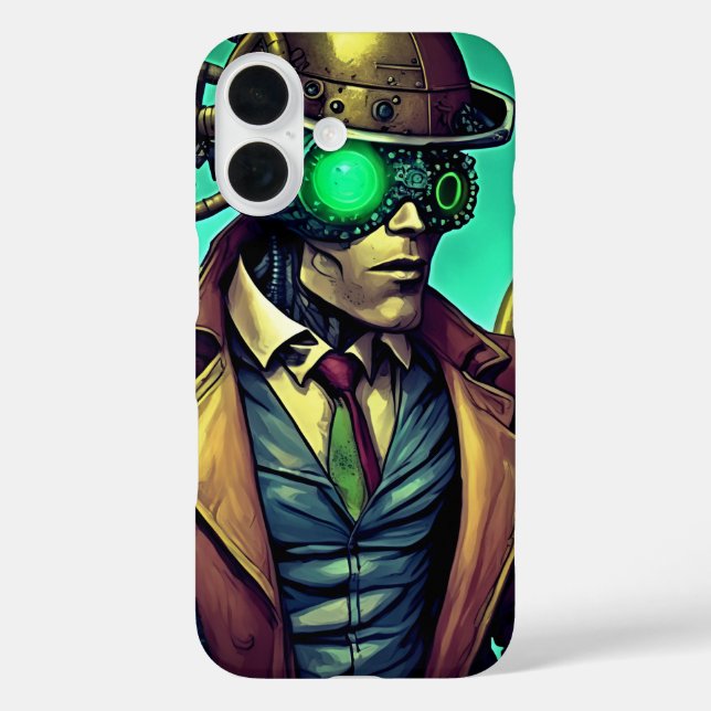 Alien de bande dessinée Steampunk coque iphone au- (Verso)