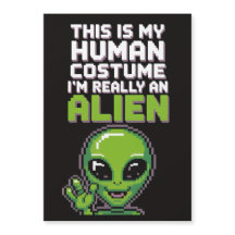 Alien de costume humain Halloween Magnet