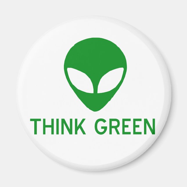 Alien Denke ökologisch Magnet (Vorne)