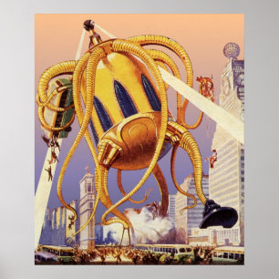 Alien der Vintagen Science Fiction Poster