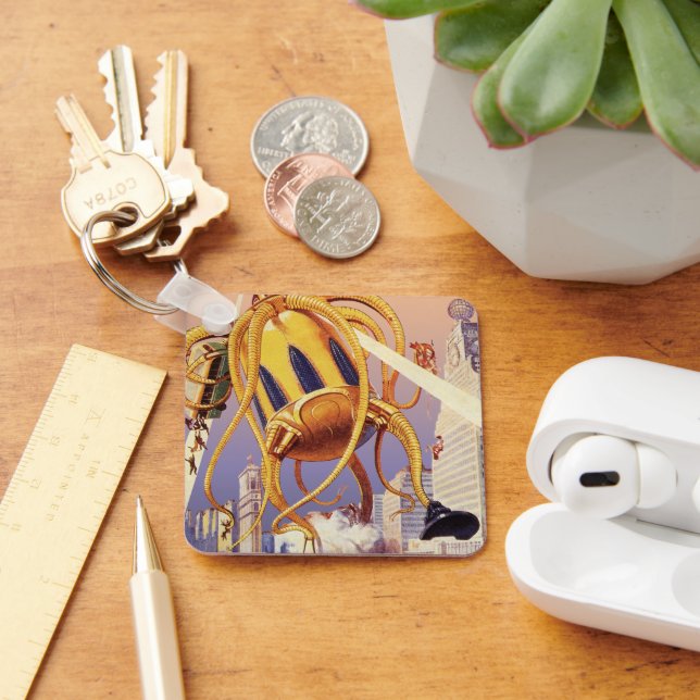 Alien der Vintagen Science Fiction Schlüsselanhänger (Schreibtisch)