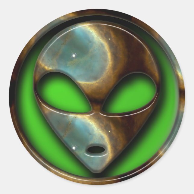 ALIEN DES RAUMS RUNDER AUFKLEBER (Vorderseite)