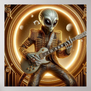 Alien des Weltraums, Gitarre der Männer, Sharp Dre Poster