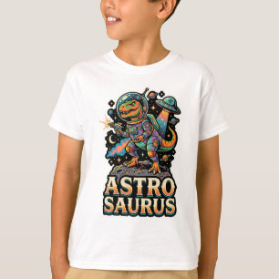 Alien Dinosaur Astro Saurus: Retro Astronaut Weltr T-Shirt
