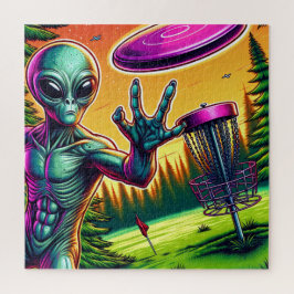 Alien Disk Golf Button-Aktionskorb