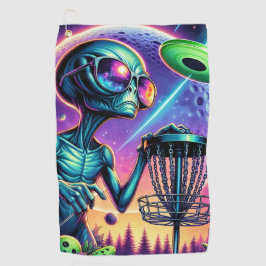 Alien Disk Golf Golfhandtuch
