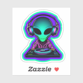 Alien DJ Aufkleber