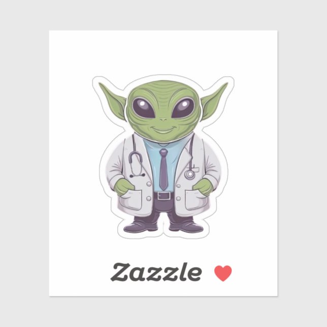Alien Doctor Aufkleber (Blatt)